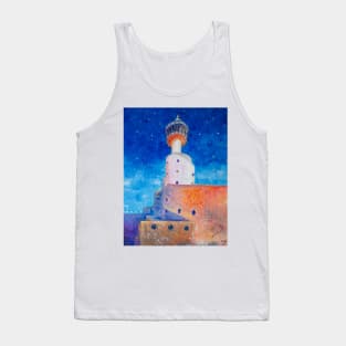 The tower of the Nautic Club in the light of street lamps Tank Top